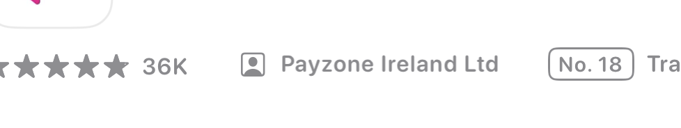 Payzone developer name in Apps store