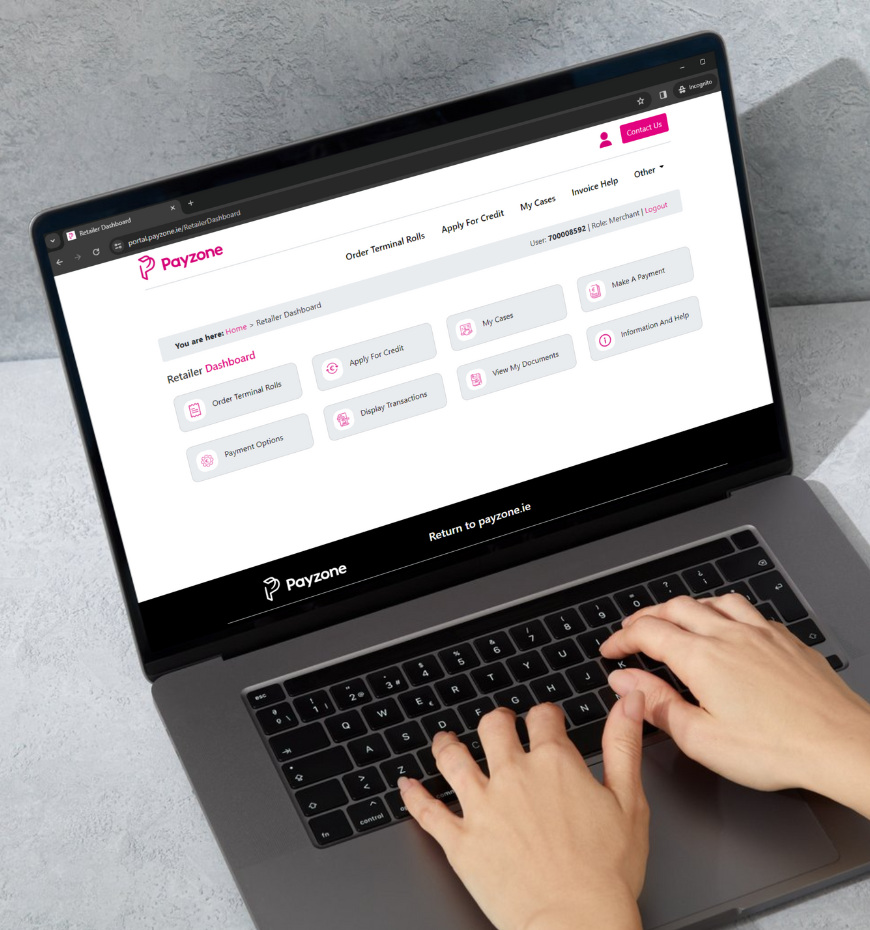 Payzone Merchant Portal Dashboard 